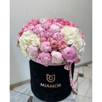 FLOWER MIX №74 в бархатной коробке